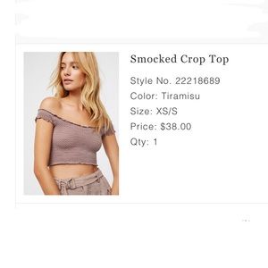 Smocked Crop Top